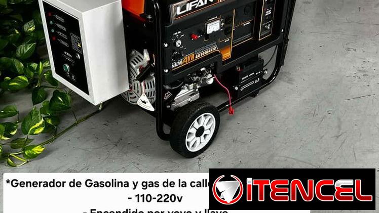 *Generador de Gasolina y gas de la calle LIFAN de 8000w* – 110-220v, encendido x yoyo y llave. yoarley 💯