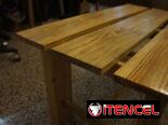 Mesita de centro para terraza de madera