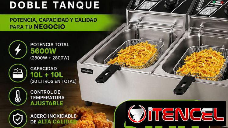 Freidora eléctrica doble de aceite