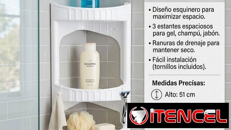 Estante esquinero  de ducha de 3 niveles (DH)