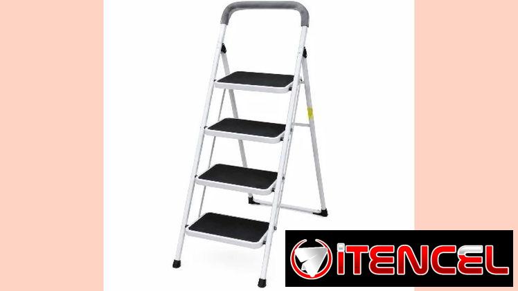 ESCALERA DOMÉSTICA PLEGABLE DE 4 NIVELES CON MANIJA ACOLCHADA