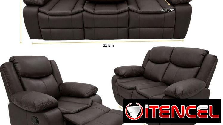 Juego de sala 321 cuero de aire,2500 usd