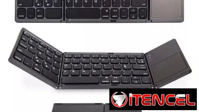 Teclado Inalámbrico Ultra-Silencioso Plegable con tradpad