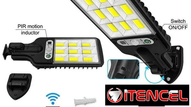 Lámpara solar para exteriores con sensor de movimiento, 4 modos, impermeable IP65. Nueva en su caja!