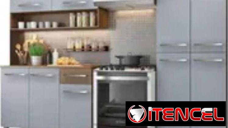 Mueble de cocina 3 en 1. Importados. Color blanco y gris