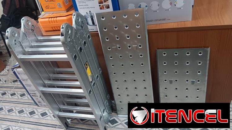 ESCALERA PLEGABLE MULTIPROPÓSITO 3.7M (3 en 1) CON BASE , ENTREGA DE FACTURA. VARIEDAD DE ARTÍCULOS DE FERRETERÍA