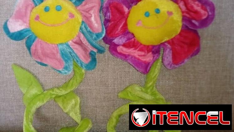 Flores tipo peluche