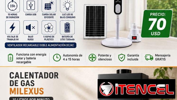 VENTILADOR SOLAR RECARGABLE STAVEL 16