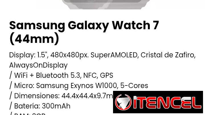 Samsung Galaxy Watch 7 (44mm). Nuevo con garantía