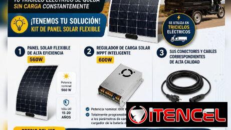 Kit Solar para Triciclo Electrico con Instalacion