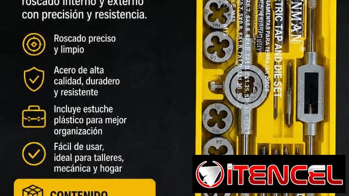 ‼️Herramientas esenciales para tu taller:‼️ Para Mecánicos http://wa.me/50240480 🟥TARRAJAS PARA MECÁNICO 🧰 20 PCS PREC