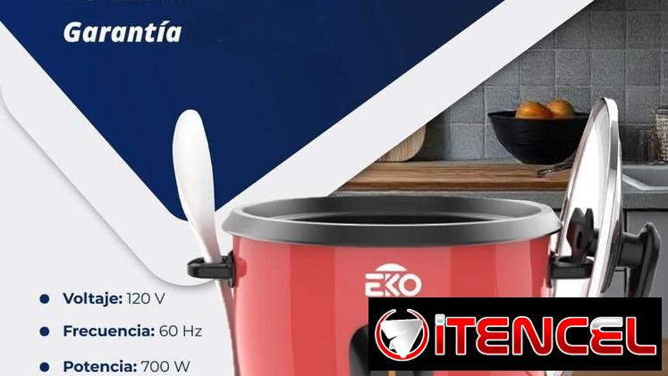 OLLA ARROCERA DE 1.8L EKO ROJA MUY BONITA (NUEVA EN SU CAJA)