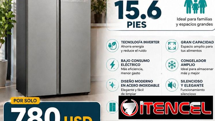 🔥 REFRIGERADOR HISENSE SIDE BY SIDE 15.6(SUPER REBAJA)🔥