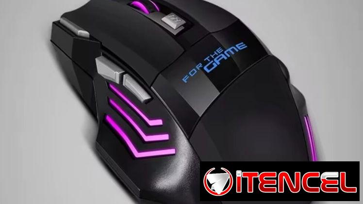 Mouse gamer RGB de 7 botones con cable enmallado