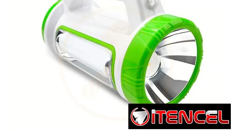 Lampara portable solar D5158. 2000 mAh. Verde