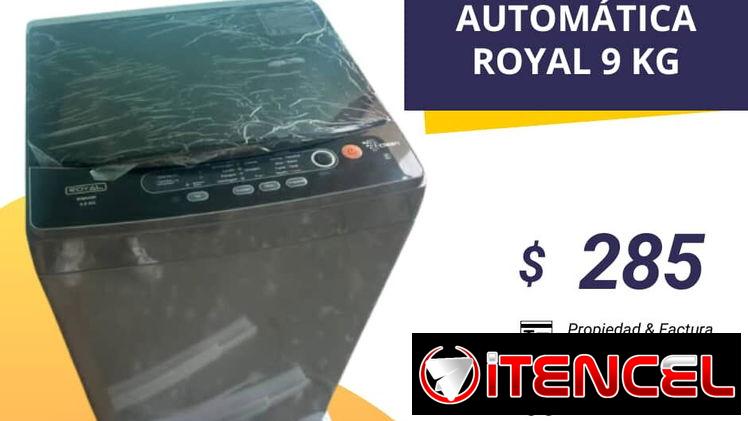 Lavadora automática Royal 9kg, 6 meses de garantía