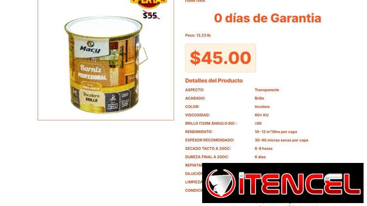 Barniz Incoloro Profesional compatible con Disolvente Sintético VPT#-0235