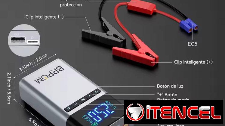 Arrancador de coche portátil BRPOM con compresor de aire 150 PSI 7500A arrancador 12V.  100 usd