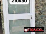 Puertas de aluminio con cristal y melamina