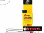 REGLETA ELECTRICA Q7 6 SALIDAS 110/120 V – 85 CM y   EXTENSION ELÉCTRICA 15FT. CON MULTI TOMA-Q7