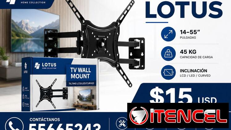 Base Articulada para TV LOTUS 14″-55″ – Solo 15 USD Vendo base articulada de alta calidad para televisores de 14 a 55 pu