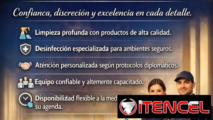 Servicio de limpieza solamente para casas diplomáticas