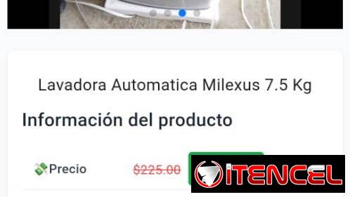Lavadora automático milexus 7.5 kg