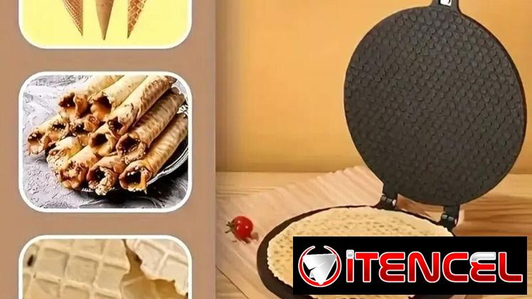 Máquina manual para confección de barquillos, canastas y rollos
