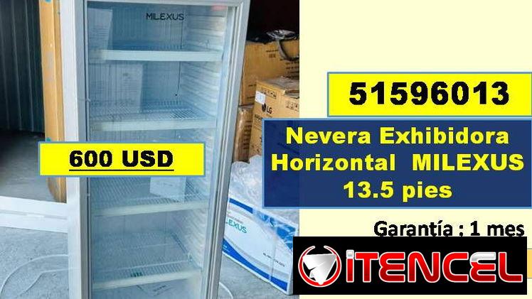 PD-615-Nevera Exhibidora Horizontal  MILEXUS  13.5 pies…600 USD…51596013…Envio Incluido