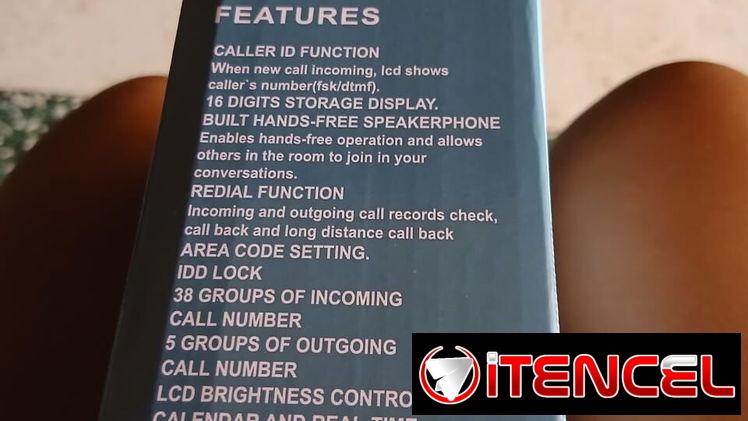Telefono fijo con identificador de llamadas