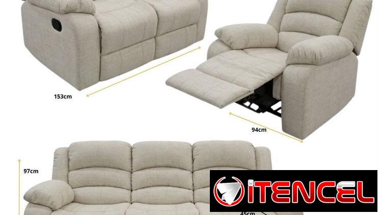 Juego de sofá reclinable 3,2,1 para tu comodidad