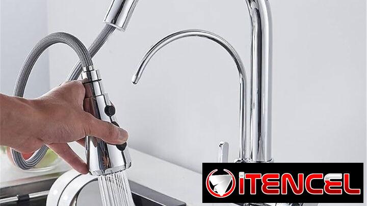 Llave mezcladora monomando multi función grifo extraíble para fregadero