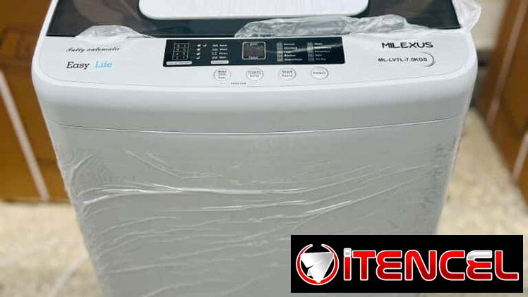 Lavadora Automática Milexus de 7.5 kg  Entrada solo de agua fría Medidas: 56×56×92cm • 220USD