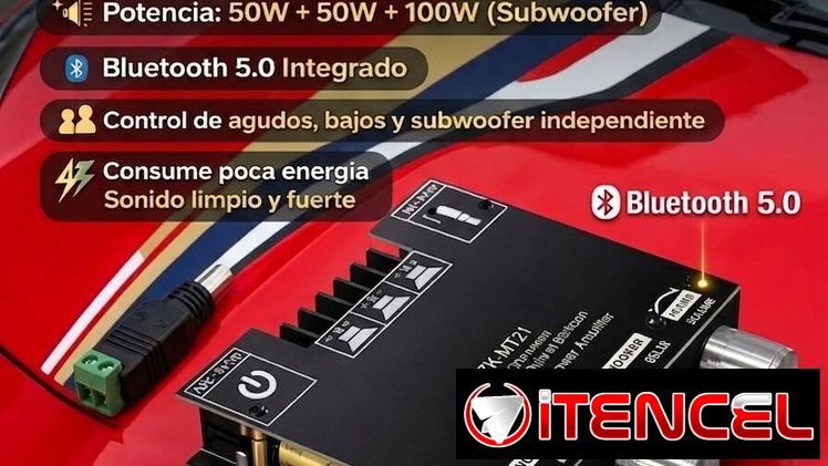 SISTEMA D’ AUDIO AMPLIFICADO CON BLUETOOTH INTEGRADO 5.2 CLASE D NUEVOS PARA MEJORAR GRANDEMENTE TODO SU AUDIO🔊‼️🔊 Con