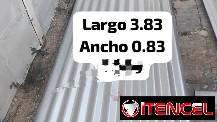 Tejas galbanizadas de 3.83 m de largo x 0 .83 de ancho