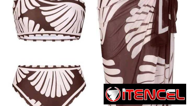 Traje de baño de 2 piezas +Pareoo