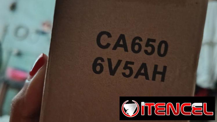 Bateria de ventilador recargable marca Saco 6V5Aho..