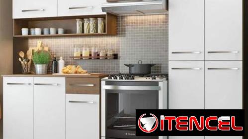 Mueble de cocina 3 en 1. Importados. Color blanco y gris