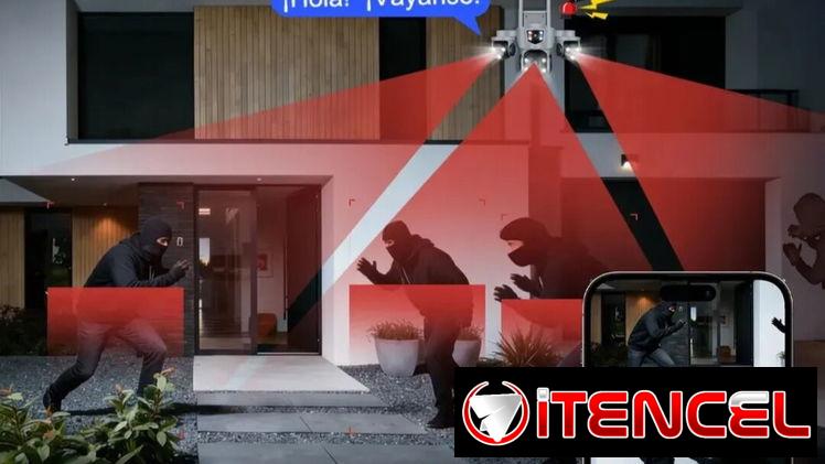 Cámara de seguridad Solar de 3 lentes a 18Mpx