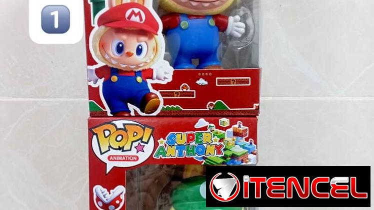 Funco Pops coleccionables de labubu temática súper mario