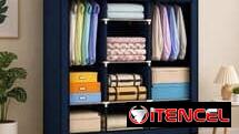 ORDEN Y ESTILO POR SOLO 42 USD! 🚀  ¿Cansado de la ropa desordenada o espacios pequeños? El Closet Portátil Organizador
