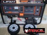 *Planta eléctrica LIFAN de 8000 w gas de la calle y gasolina encendido por yoyo y llave ( motor de arranque ).110 y 220
