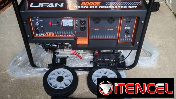 Planta Eléctrica LIFAN de 8000W ( gas de la calle y gasolina )