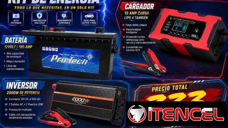 Combo de energía cargador+ batería+convertidor