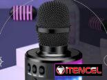 Micrófono de karaoke BONAOK para niños y adultos – micrófonos Bluetooth con luces de disco, efecto eco, altavoz incorpor