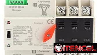 Eujgoov W2R-100 Interruptor de transferencia automática  3P 100A 50Hz