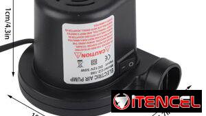 BOMBA INFLADOR ELÉCTRICO 12V PARA AUTO – CON 3 BOQUILLAS