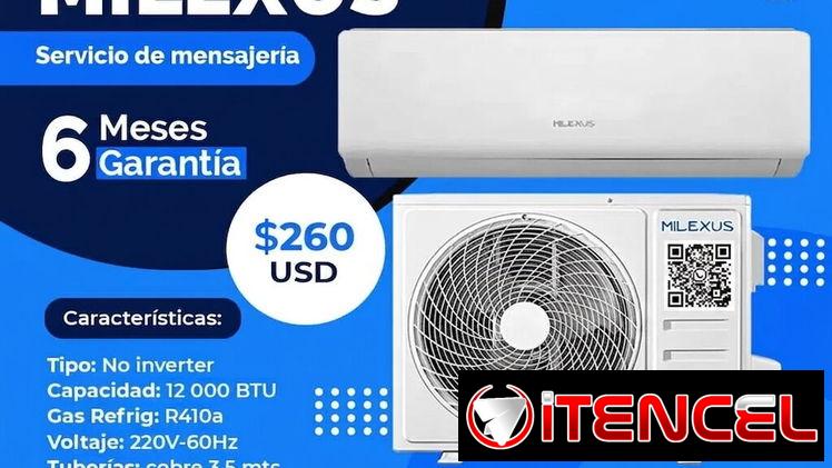 ❄️ ES AHORA O NUNCA ❄️ SPLIT MILEXUS 1 TONELADA NO INVERTER. MENSAJERÍA CON FACTURA Y GARANTÍA DE 6 MESES. 54833699