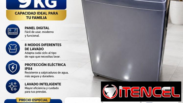 Lavadora Royal 9KG Automatica ,Panel Digital , 8 Modos diferentes de lavado , + Oferta de 8GB de Datos Moviles
