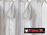 Camisa de Lino Blanca con Bordado de varios colores, escoja el suyo